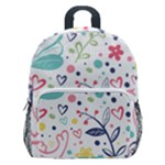 cute bird pattern Kids  Age 5-10 Lightweight School Backpack with Side Pockets