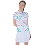 cute bird pattern Women s Polo T-Shirt