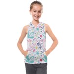 cute bird pattern Kids  Sleeveless Hoodie