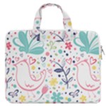 cute bird pattern MacBook Pro 13  Double Pocket Laptop Bag