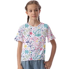 Kids  Cuff Sleeve Scrunch Bottom T-Shirt 