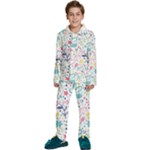 cute bird pattern Kids  Long Sleeve Velvet Pajamas Set