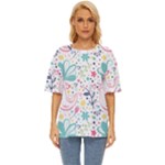 cute bird pattern Oversized Basic T-Shirt