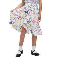 Kids  Ruffle Flared Wrap Midi Skirt 