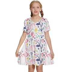 Kids  Short Sleeve Tiered Mini Dress 