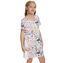 Kids  Short Sleeve Tiered Mini Dress 