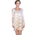 shells pattern Long Sleeve Nightdress