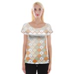 shells pattern Cap Sleeve Top