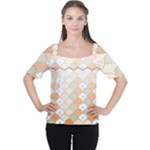 shells pattern Cutout Shoulder T-Shirt