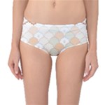 shells pattern Mid-Waist Bikini Bottoms