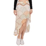 shells pattern Asymmetrical Ruffle Hem Skirt 