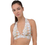 shells pattern Halter Plunge Bikini Top