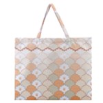 shells pattern Zipper Large Tote Bag