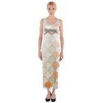 shells pattern Fitted Maxi Dress