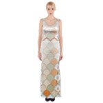 shells pattern Thigh Split Maxi Dress