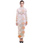 shells pattern Turtleneck Maxi Dress