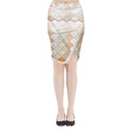 shells pattern Midi Wrap Pencil Skirt