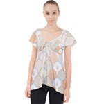 shells pattern Lace Front Dolly Top