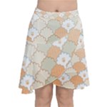 shells pattern Chiffon Wrap Front Skirt