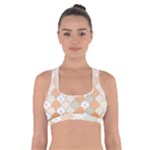 shells pattern Cross Back Sports Bra