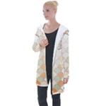 shells pattern Longline Hooded Cardigan