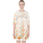 shells pattern Quarter Sleeve Pocket Dress