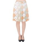 shells pattern Velvet High Waist Skirt