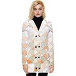 shells pattern Button Up Hooded Coat 