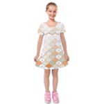 shells pattern Kids  Short Sleeve Velvet Dress