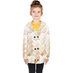 shells pattern Kids  Double Breasted Button Coat