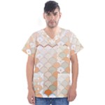 shells pattern Men s V-Neck Scrub Top