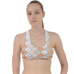 shells pattern Criss Cross Racerback Sports Bra