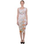 shells pattern Sleeveless Pencil Dress