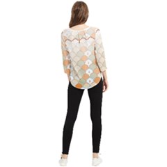 Chiffon Quarter Sleeve Blouse 