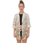 shells pattern Open Front Chiffon Kimono