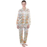 shells pattern Women s Long Sleeve Satin Pajamas Set