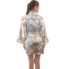 Long Sleeve Satin Kimono 