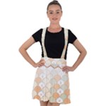 shells pattern Velvet Suspender Skater Skirt