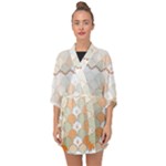 shells pattern Half Sleeve Chiffon Kimono