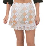 shells pattern Fishtail Mini Chiffon Skirt