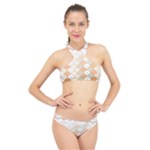 shells pattern High Neck Bikini Set