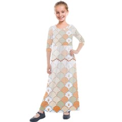 Kids  Quarter Sleeve Maxi Dress 