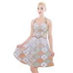 shells pattern Halter Party Swing Dress 