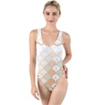 shells pattern High Leg Strappy Swimsuit