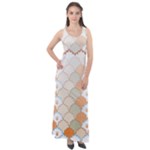 shells pattern Sleeveless Velour Maxi Dress