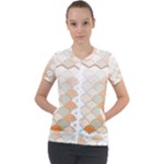 shells pattern Short Sleeve Zip Up Jacket