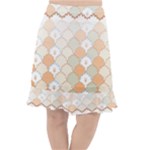 shells pattern Fishtail Chiffon Skirt