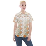 shells pattern Women s Short Sleeve Pocket Shirt