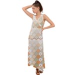 shells pattern V-Neck Chiffon Maxi Dress