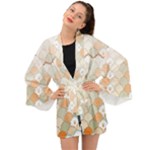 shells pattern Long Sleeve Kimono